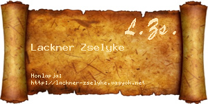 Lackner Zselyke névjegykártya
